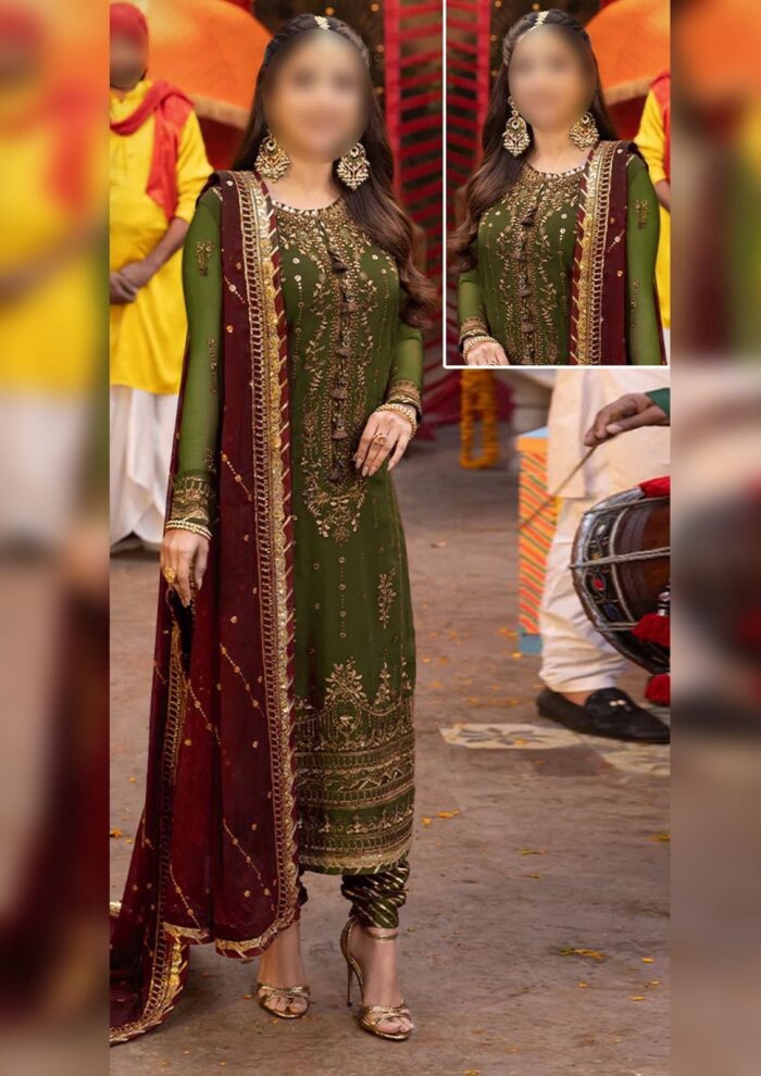 CHIFFON Suit With MALAI Trouser