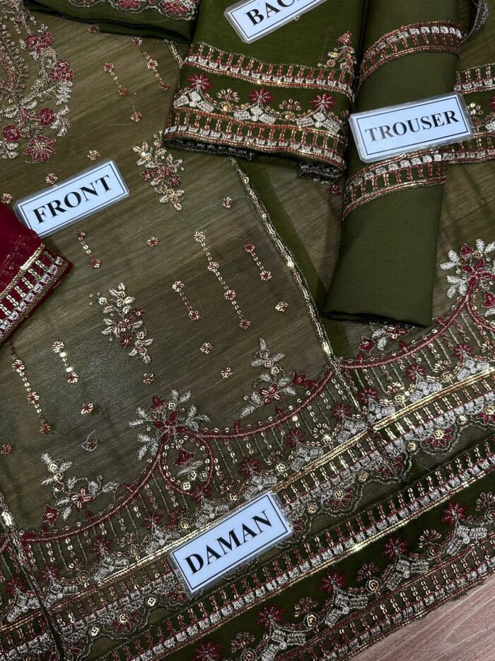 CHIFFON Suit With MALAI Trouser - Image 3