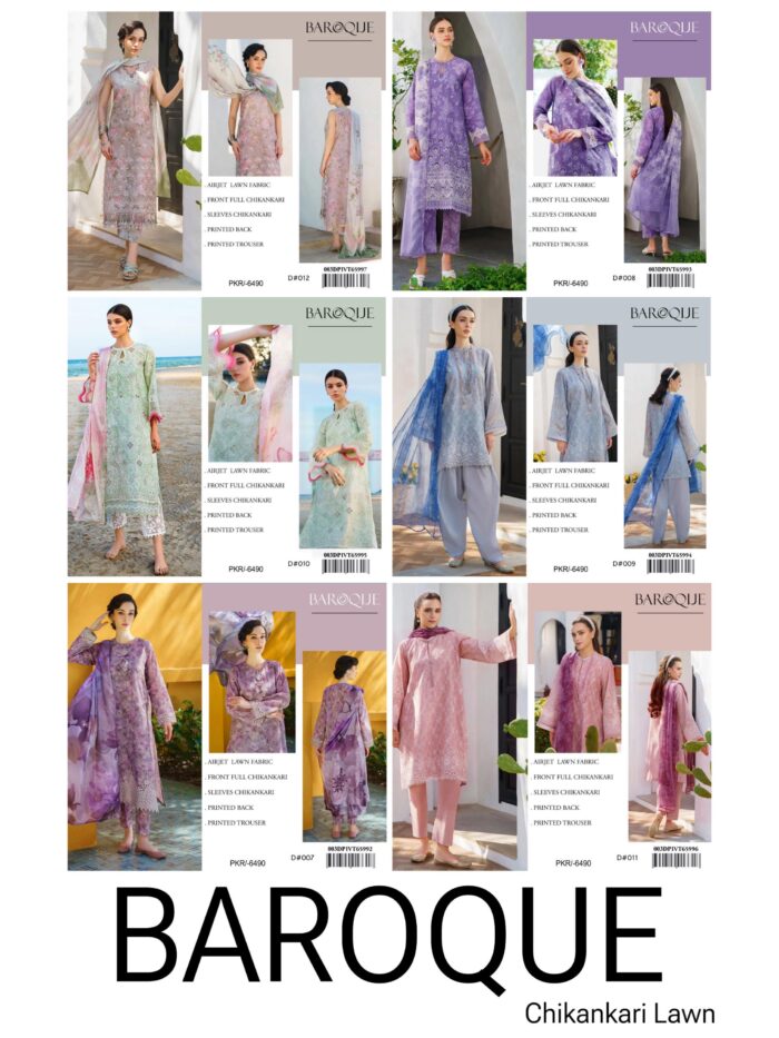 *BAROQUE LAWN CHIKANKARI*