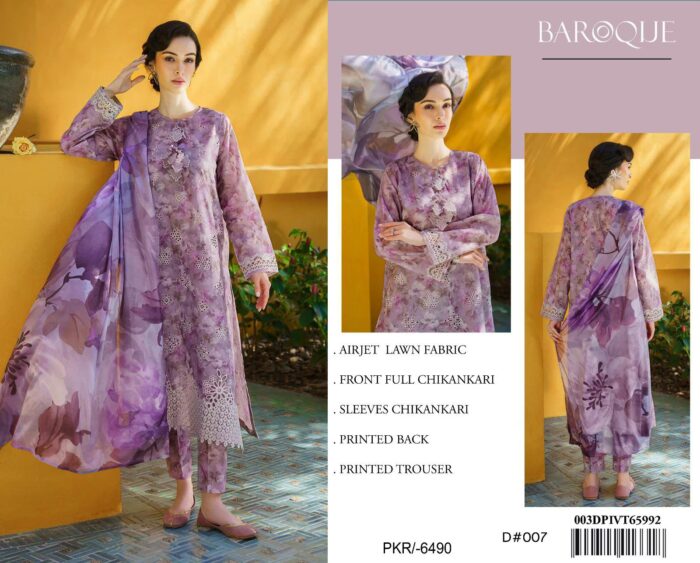 *BAROQUE LAWN CHIKANKARI* - Image 2