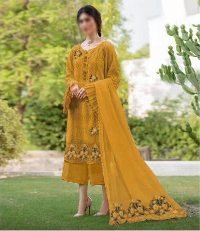 *Brand* ZARQASH
3pc Chicken Kari embroidery collections - Image 5