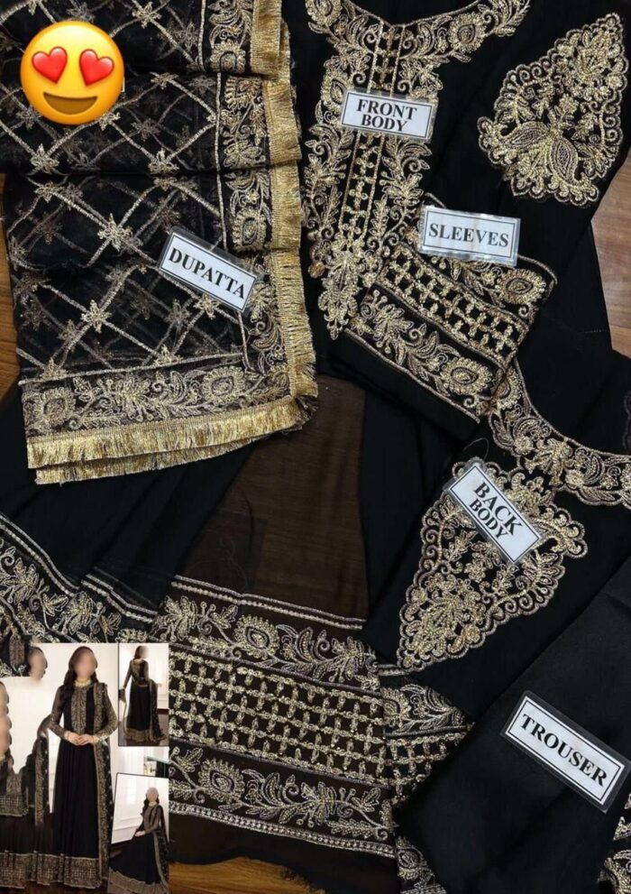 BRAND….ASIM JOFA
Unstitch Replica 
Code MD 1310
FABRIC
CHIFFON frok With SATIN SILK Trousers - Image 12