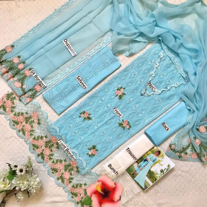 *Brand* ZARQASH
3pc Chicken Kari embroidery collections - Image 4