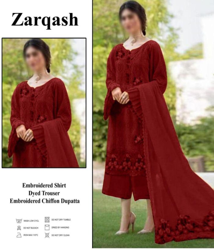 *Brand* ZARQASH
3pc Chicken Kari embroidery collections
