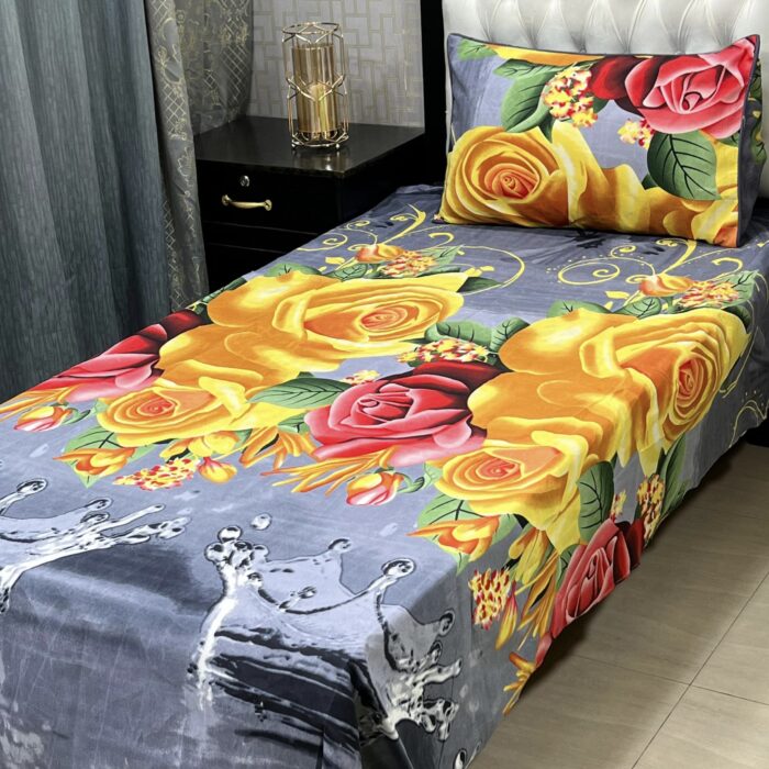 *3D-Crystal cotton single pair Bedsheets* - Image 15