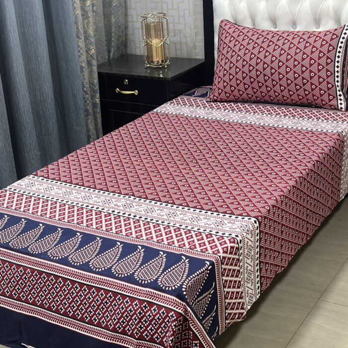 *3D-Crystal cotton single pair Bedsheets* - Image 4