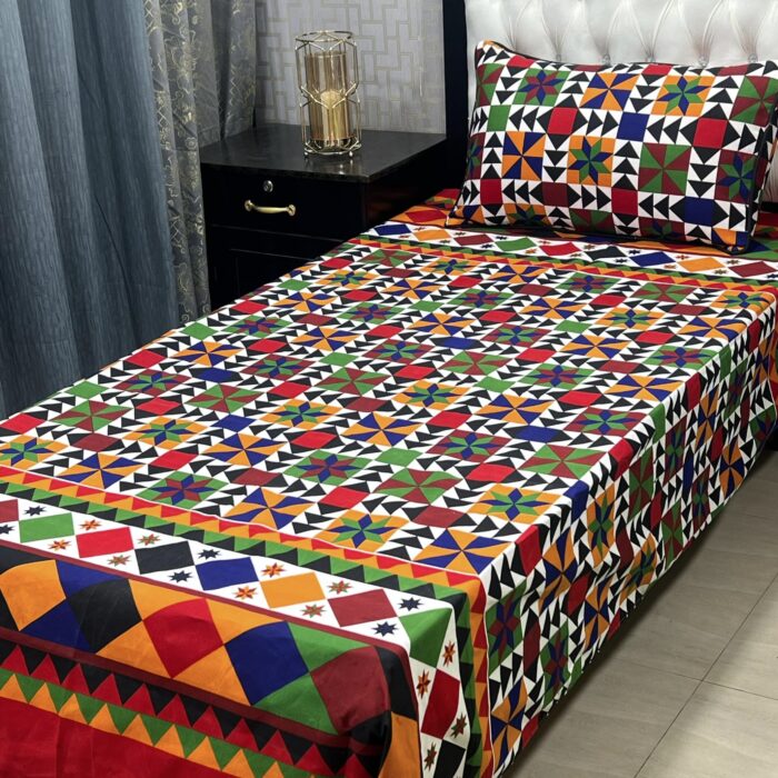 *3D-Crystal cotton single pair Bedsheets* - Image 23
