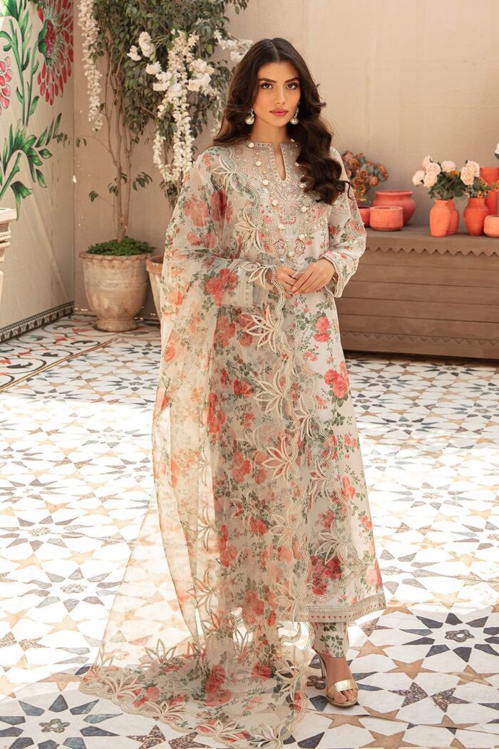 3 PEC FLORAL DESIGN BRAND: VANIYA
EMBROIDERED SWISS LAWN - Image 2