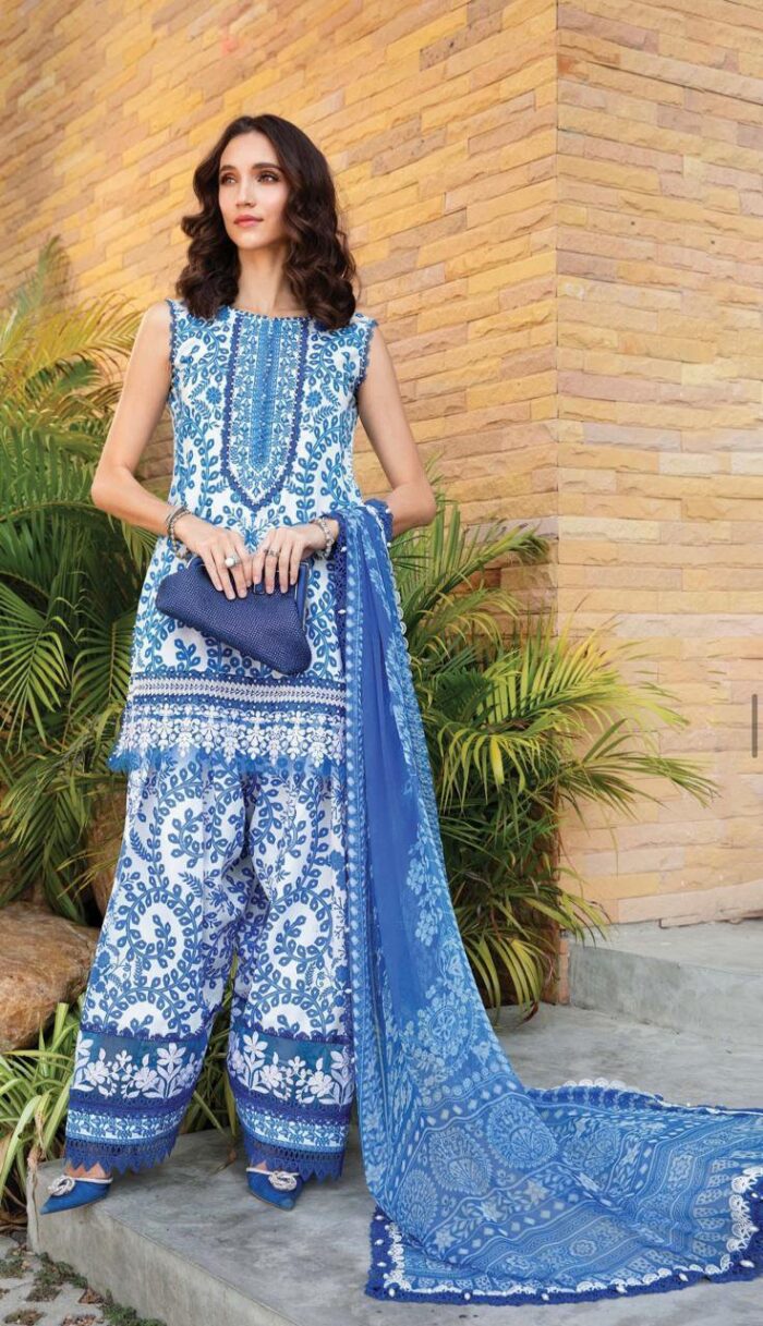 Maria.B patches with Chiffon Dupatta