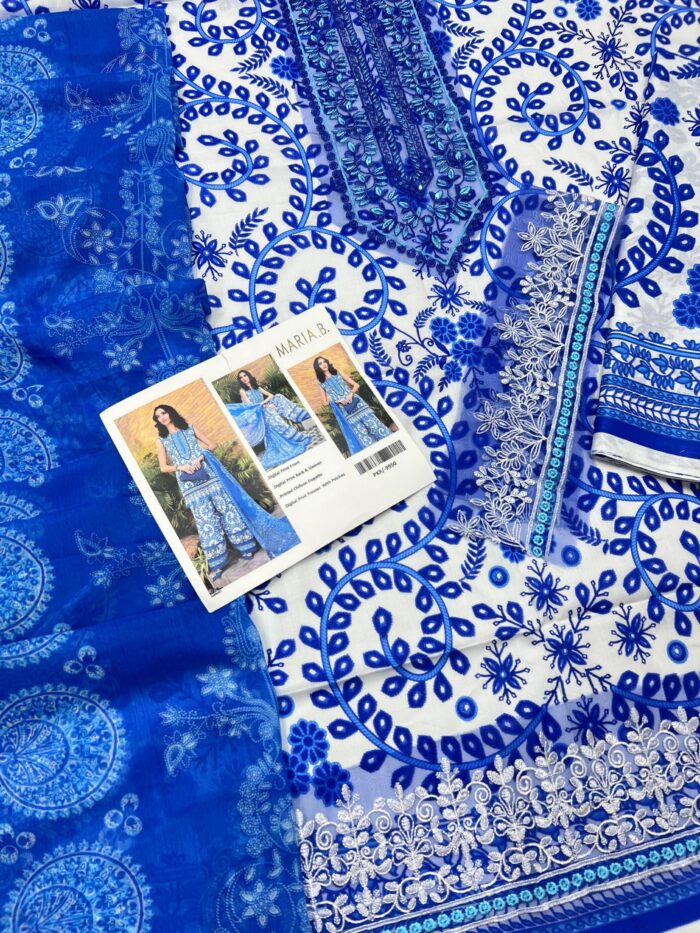 Maria.B patches with Chiffon Dupatta - Image 4